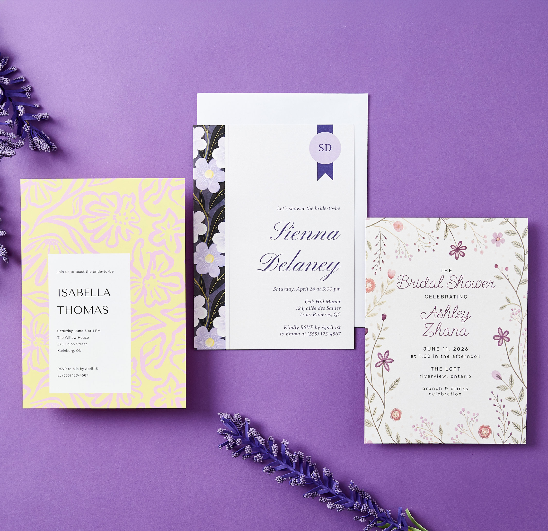 5x7 Pearl & Foil Bridal Shower Invitations