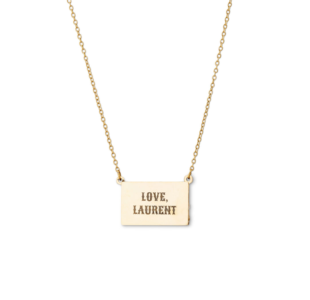 Pull-Out Photo Necklace - Gold Colour