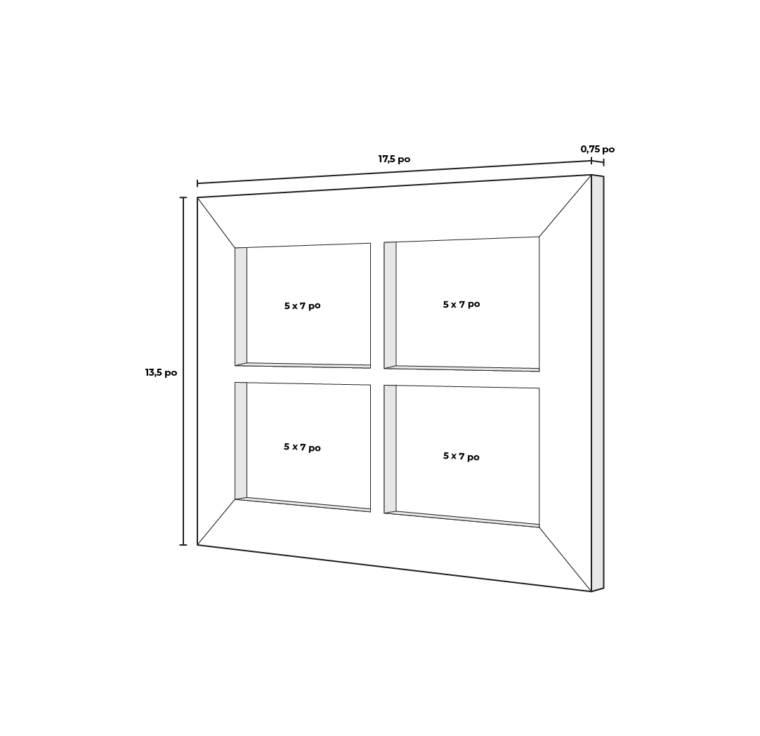 Cadre blanc rustique 5 x 7 po (4)