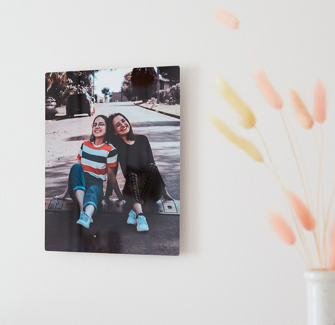 Photos sur plaque de métal de 8 x 10 po