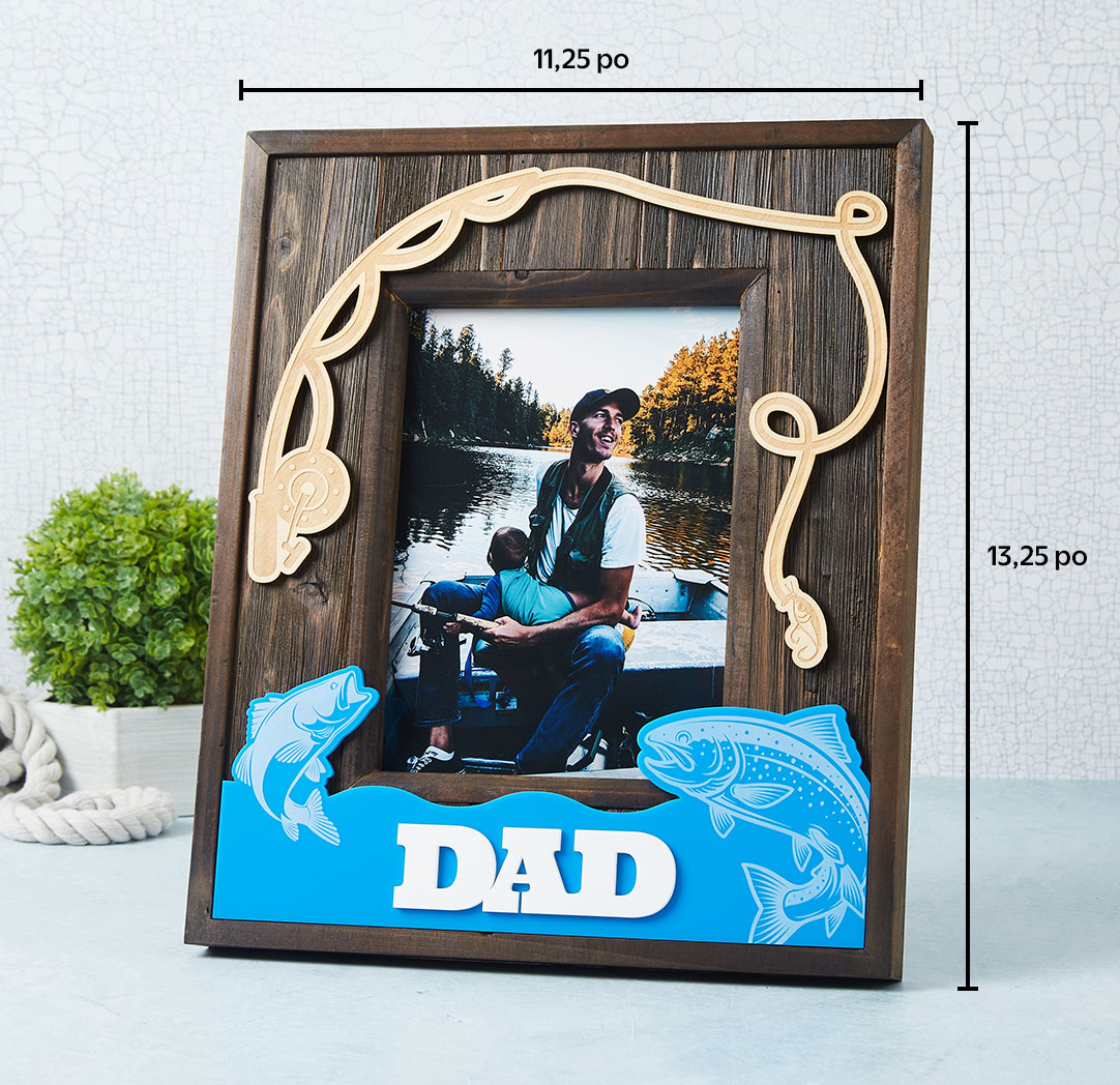 Cadre de bois Poissons 6 x 8 po (Dad)