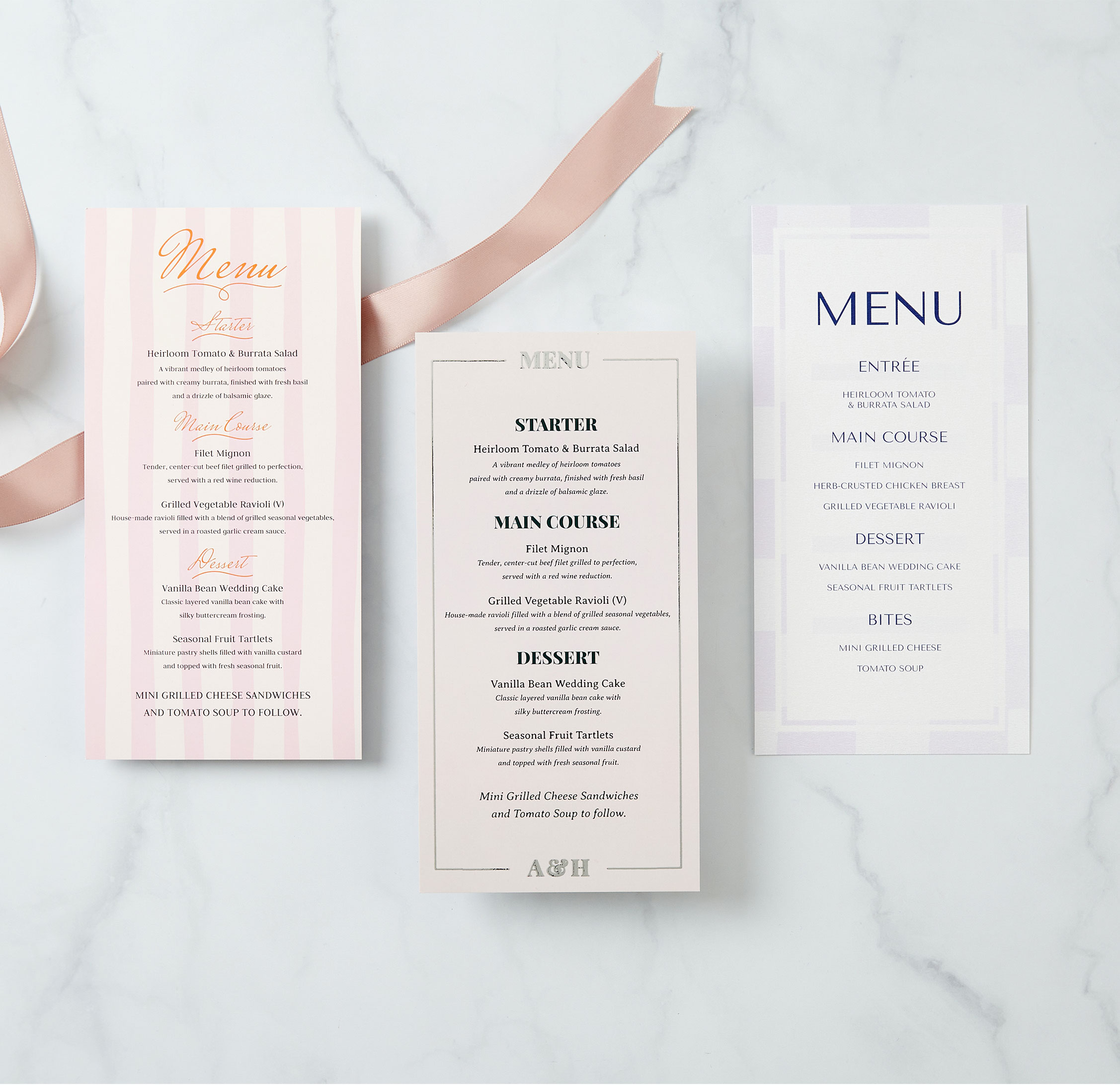 4x8 Soft Touch Menus