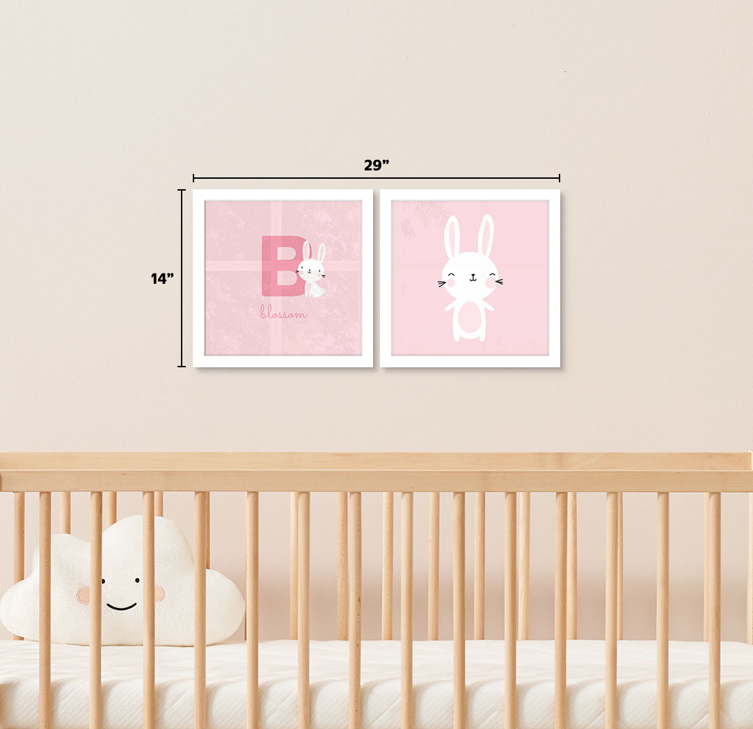 Set of 2 - Themed 8x8 White Frames
