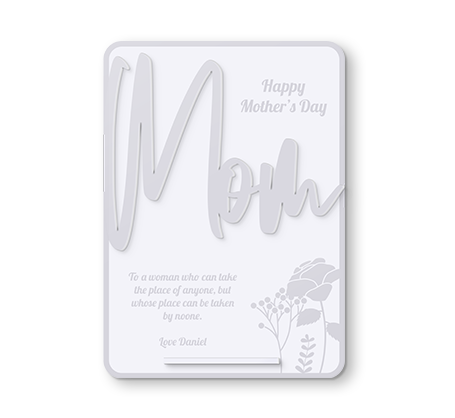 Mom Desktop Card - Clear Acrylic