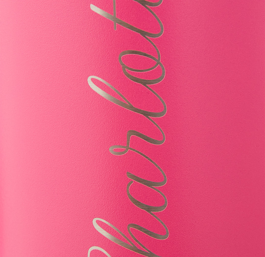 Gobelet de voyage personnalisé rose néon de 40 oz