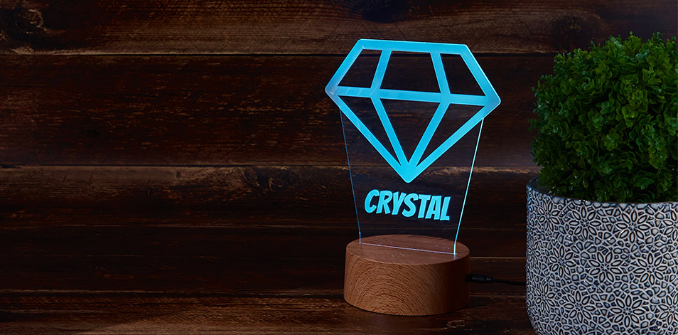 Panneau à DEL personnalisé noir - Cristal