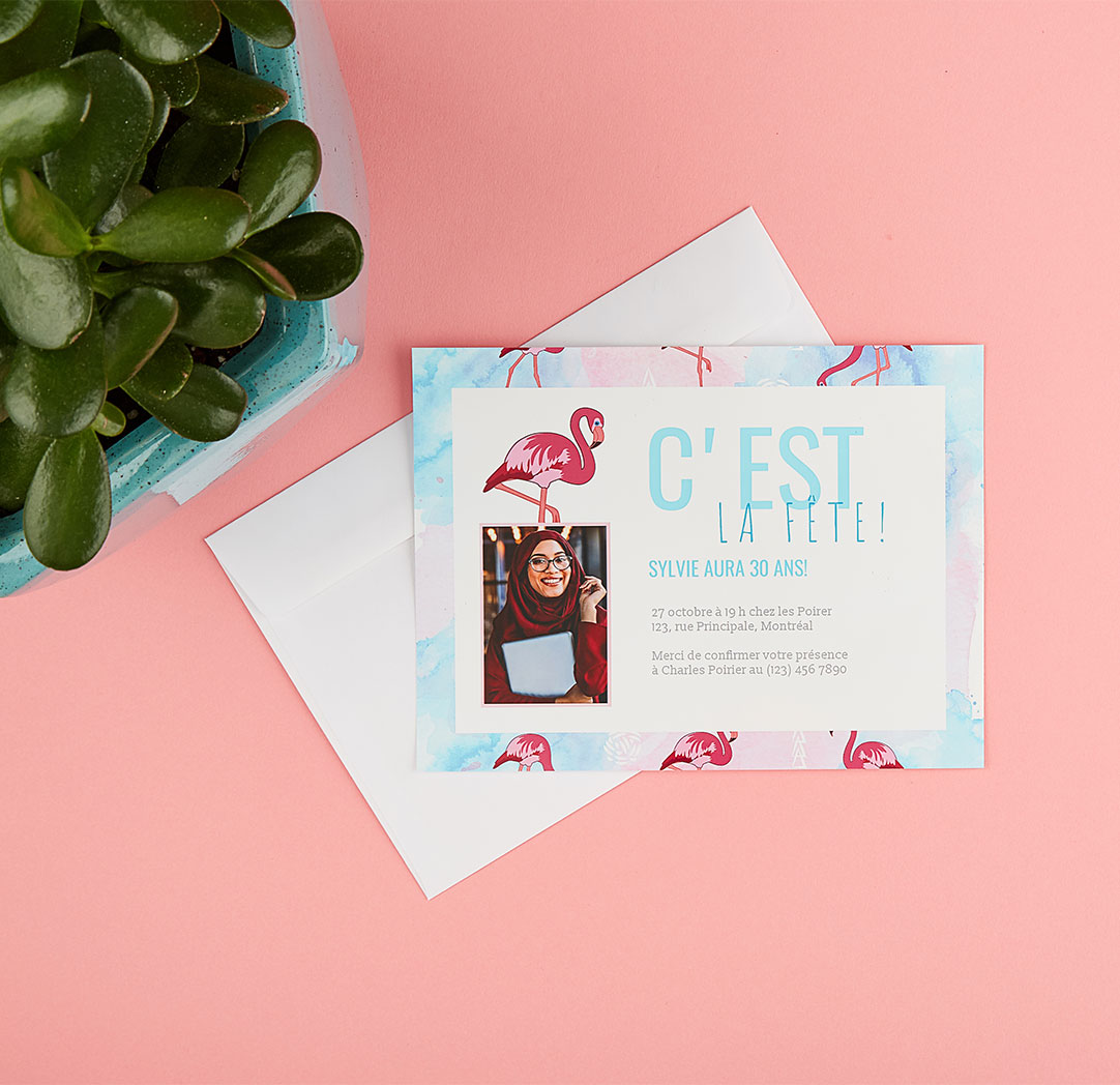 Invitations express de 6 x 8 po avec emojis