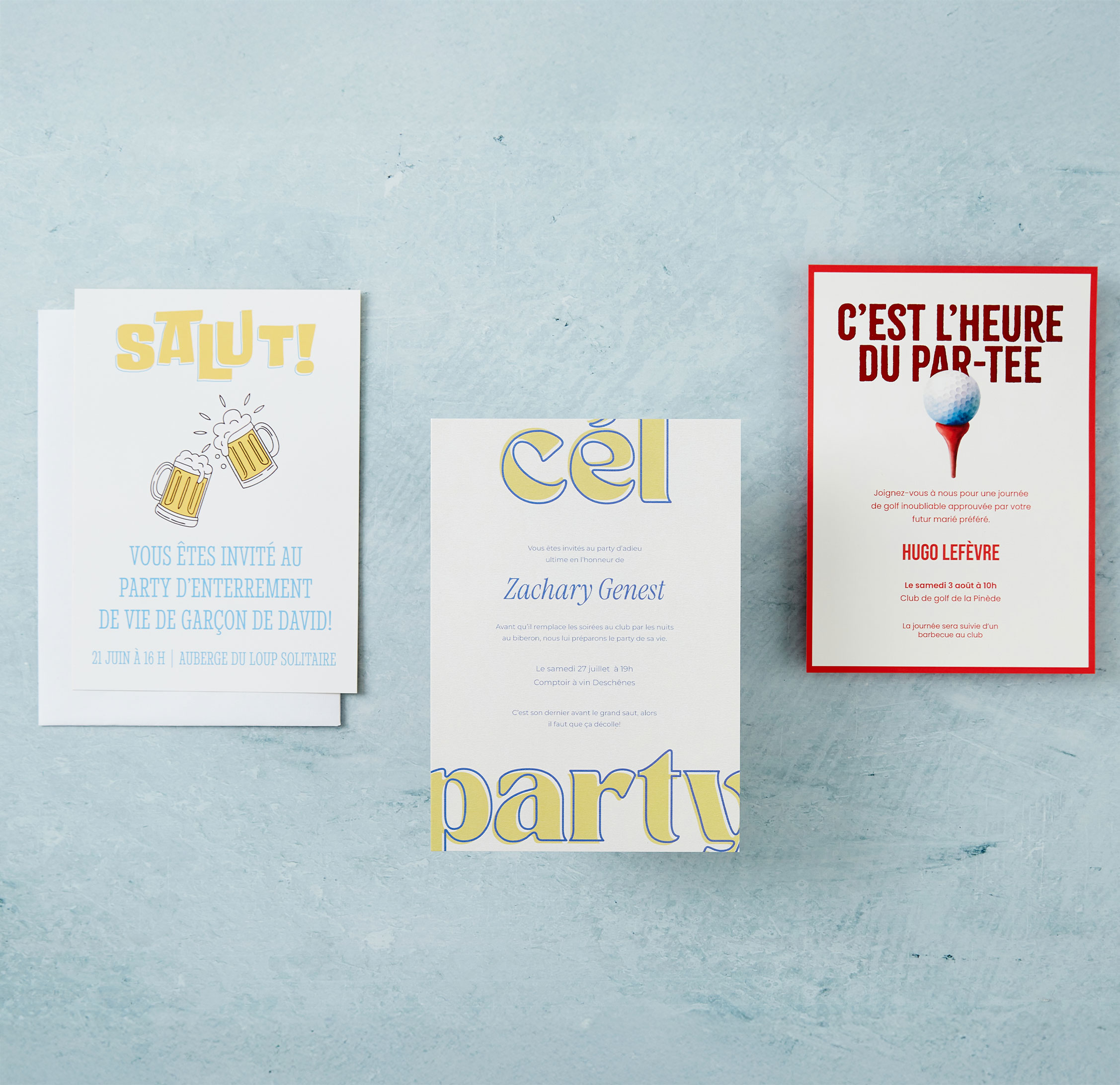 Invitation d’enterrement de vie de jeune fille/de garçon de 5 x 7 po