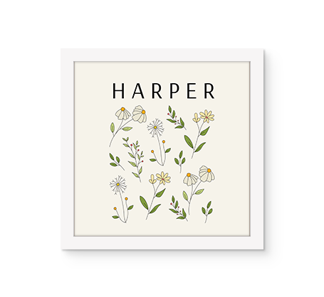 12x12 White Framed Themed Spark Poster