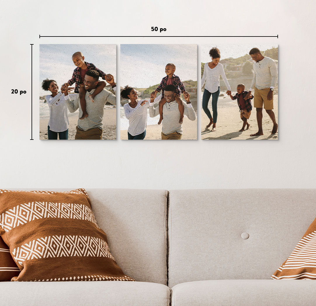 Photos sur toile économiques de 16 x 20 po  - Ensemble de 3