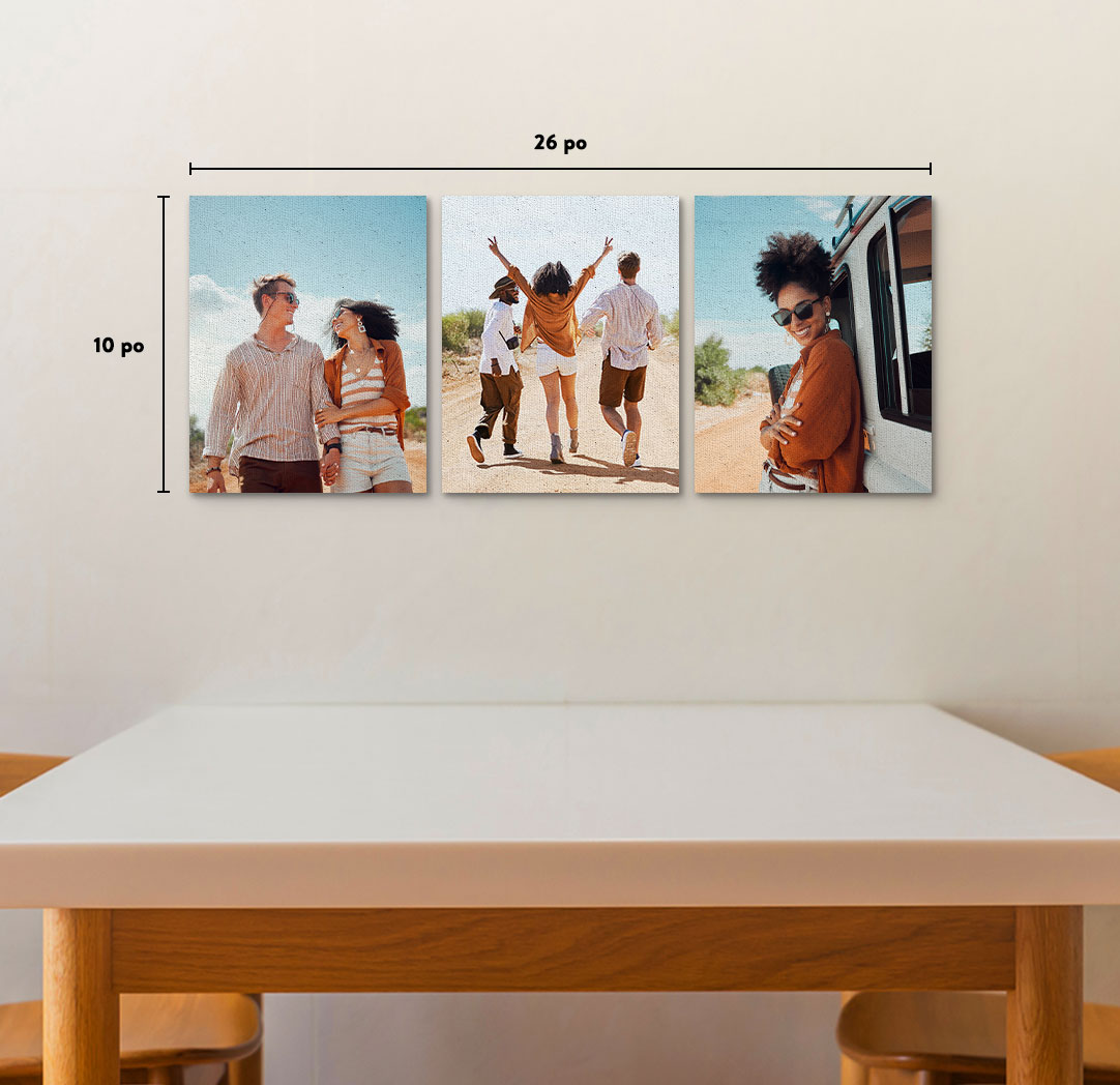 Photo sur toile prestige 8 x 10 po - Ensemble de 3