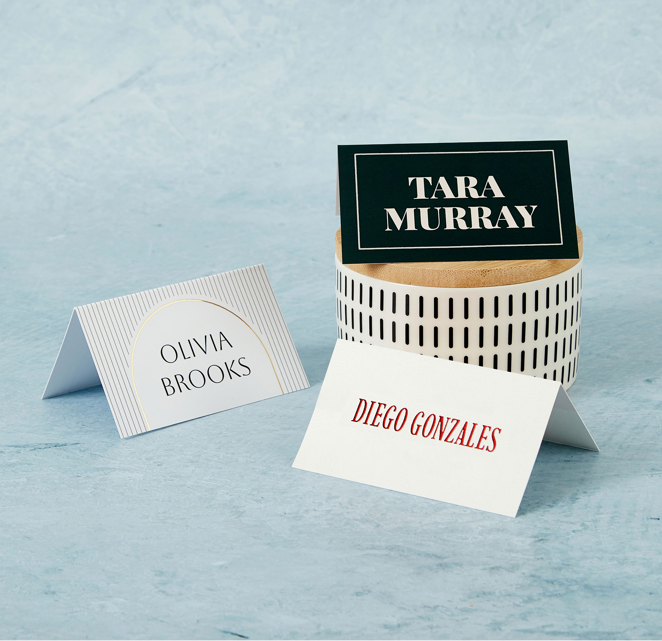 3.5x2 Pearl & Foil Place Cards