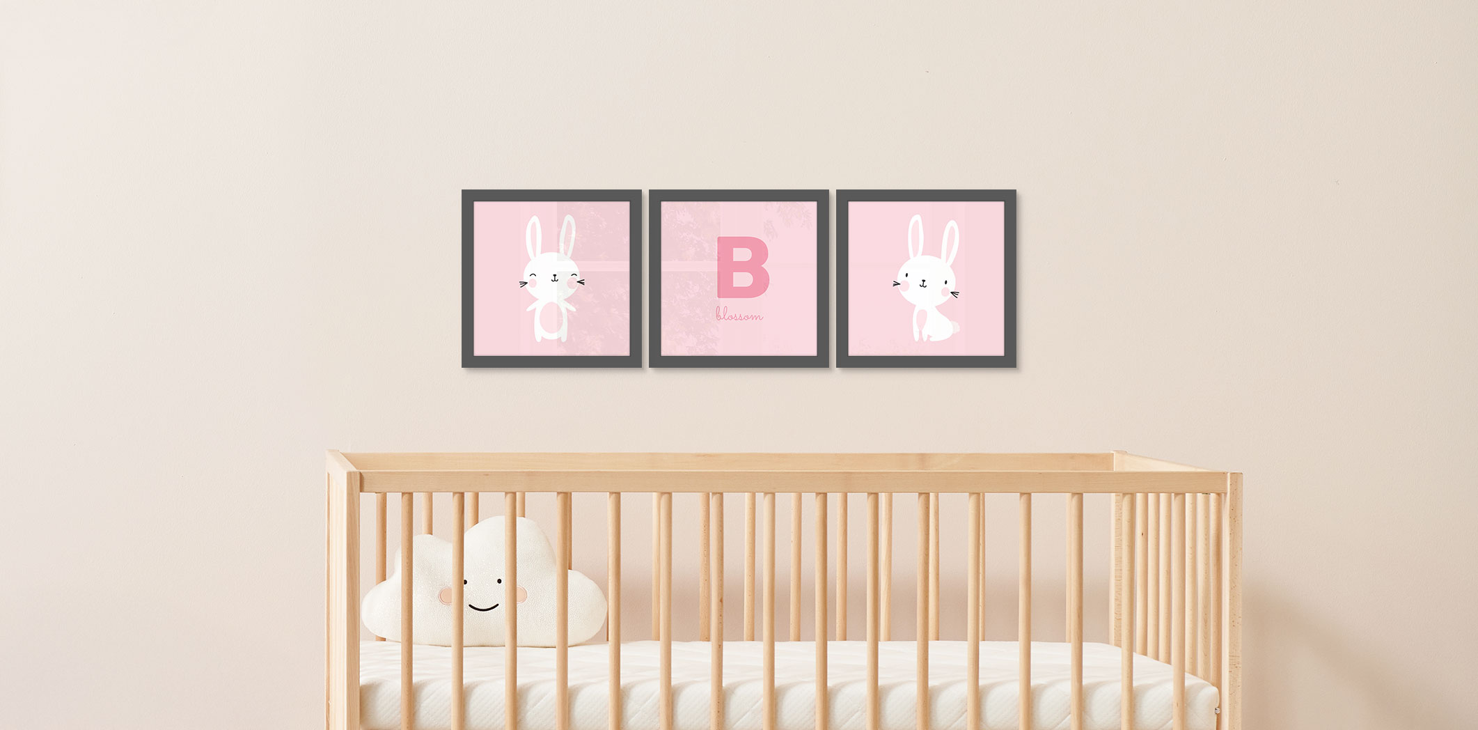 Set of 3 - Themed 8x8 Grey Frames