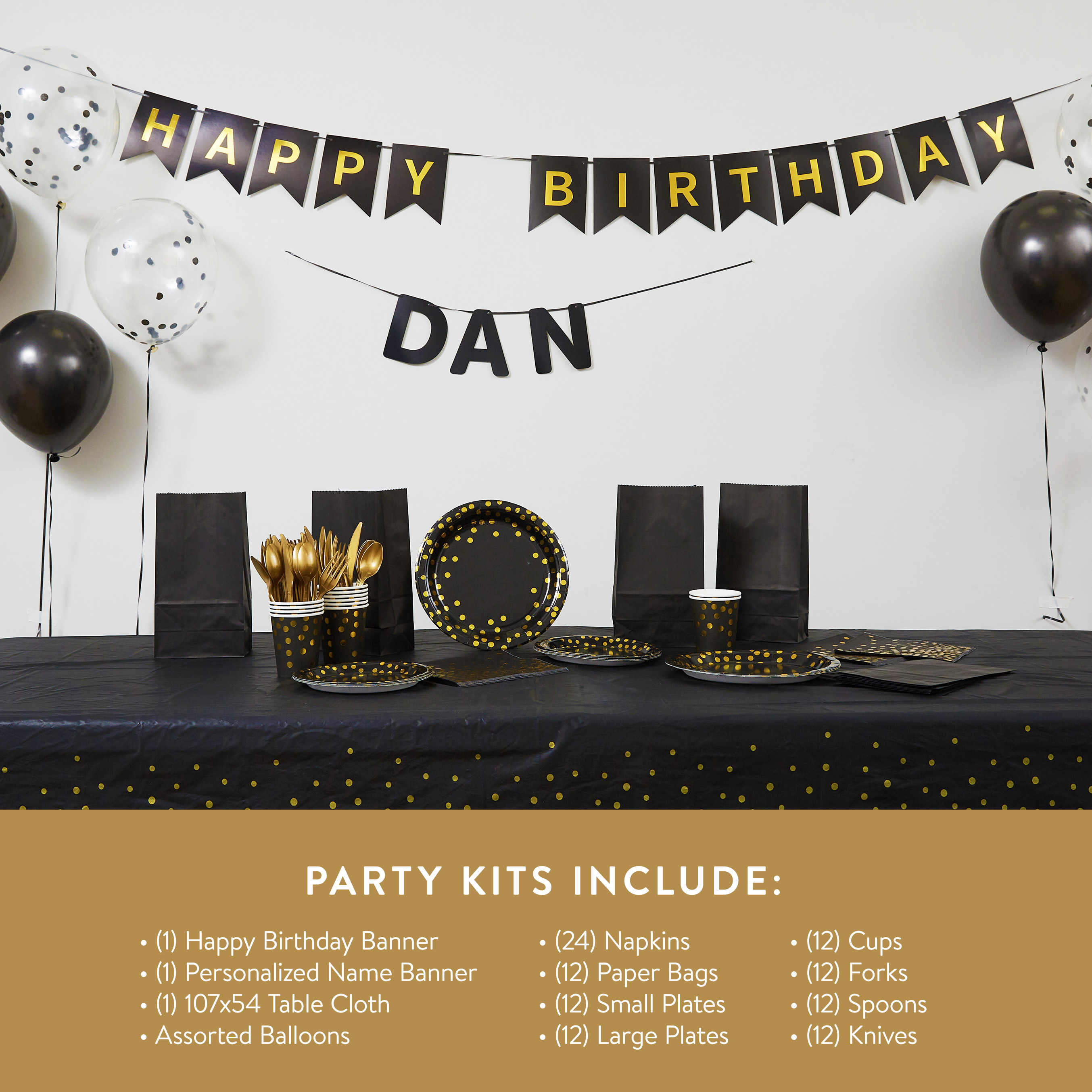 Black & Gold - Party Kit