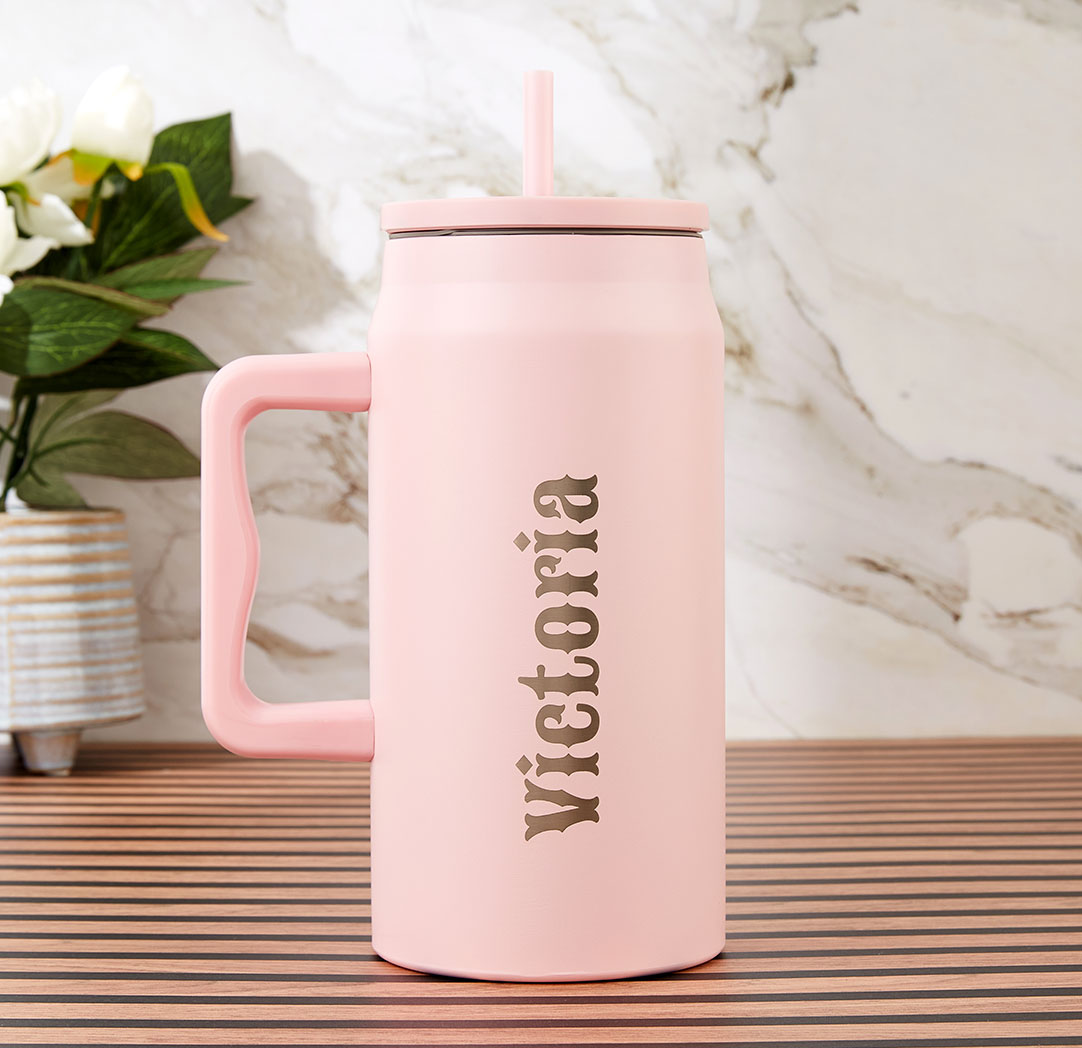 50oz. Pink Personalized Tumbler