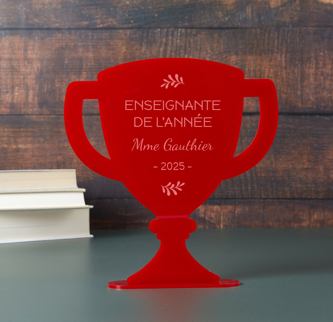 Trophée en acrylique - Rouge