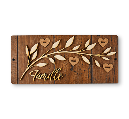 Famille Wall Sign - Dark Wood