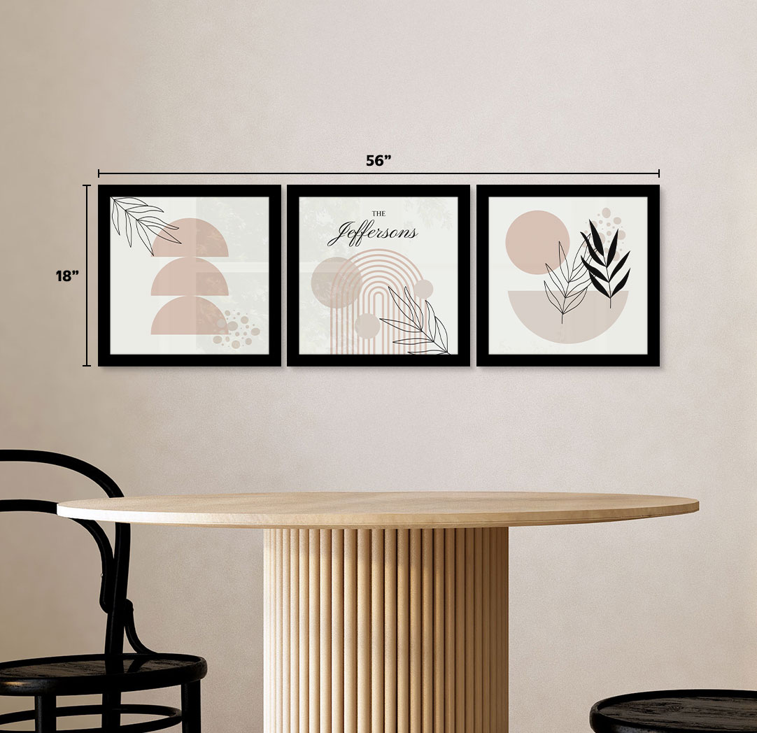 Set of 3 - Themed 12x12 Black Frames