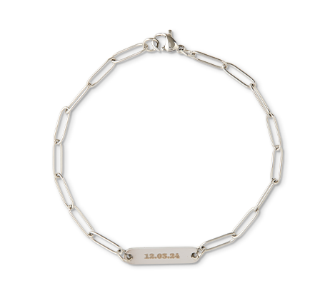 Paperclip Chain Bracelet - Silver Colour