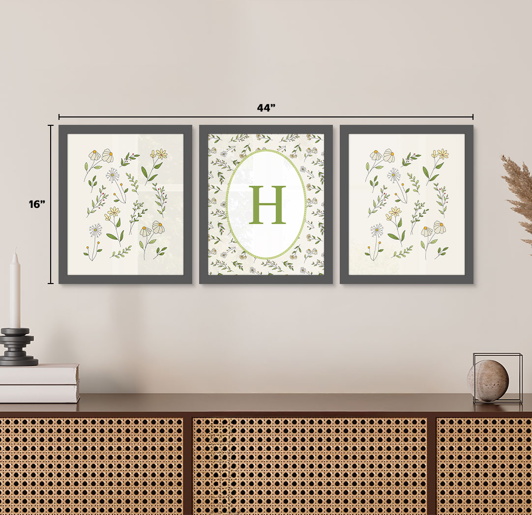 Set of 3 - Themed 8x10 Grey Frames