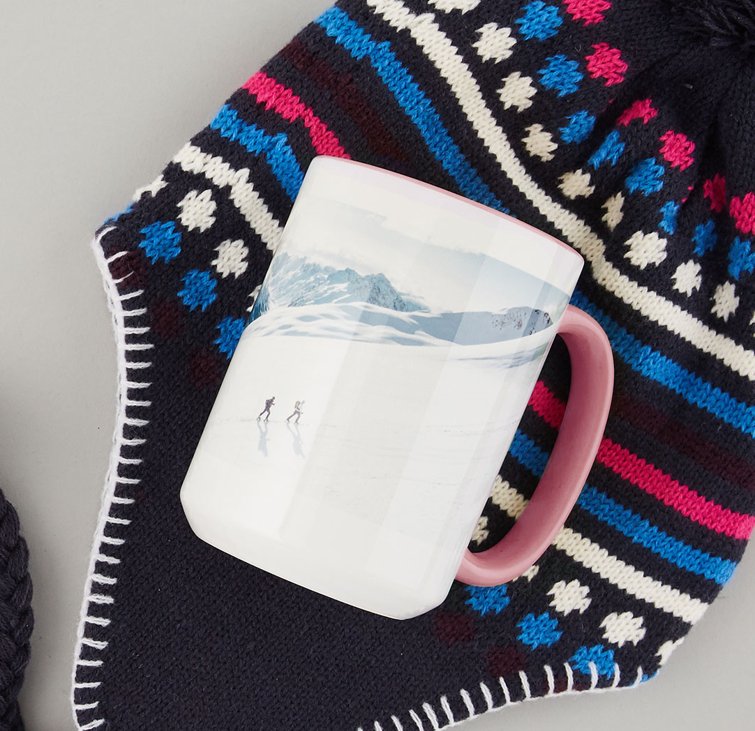 Tasse avec photo de 15 onces - Rose