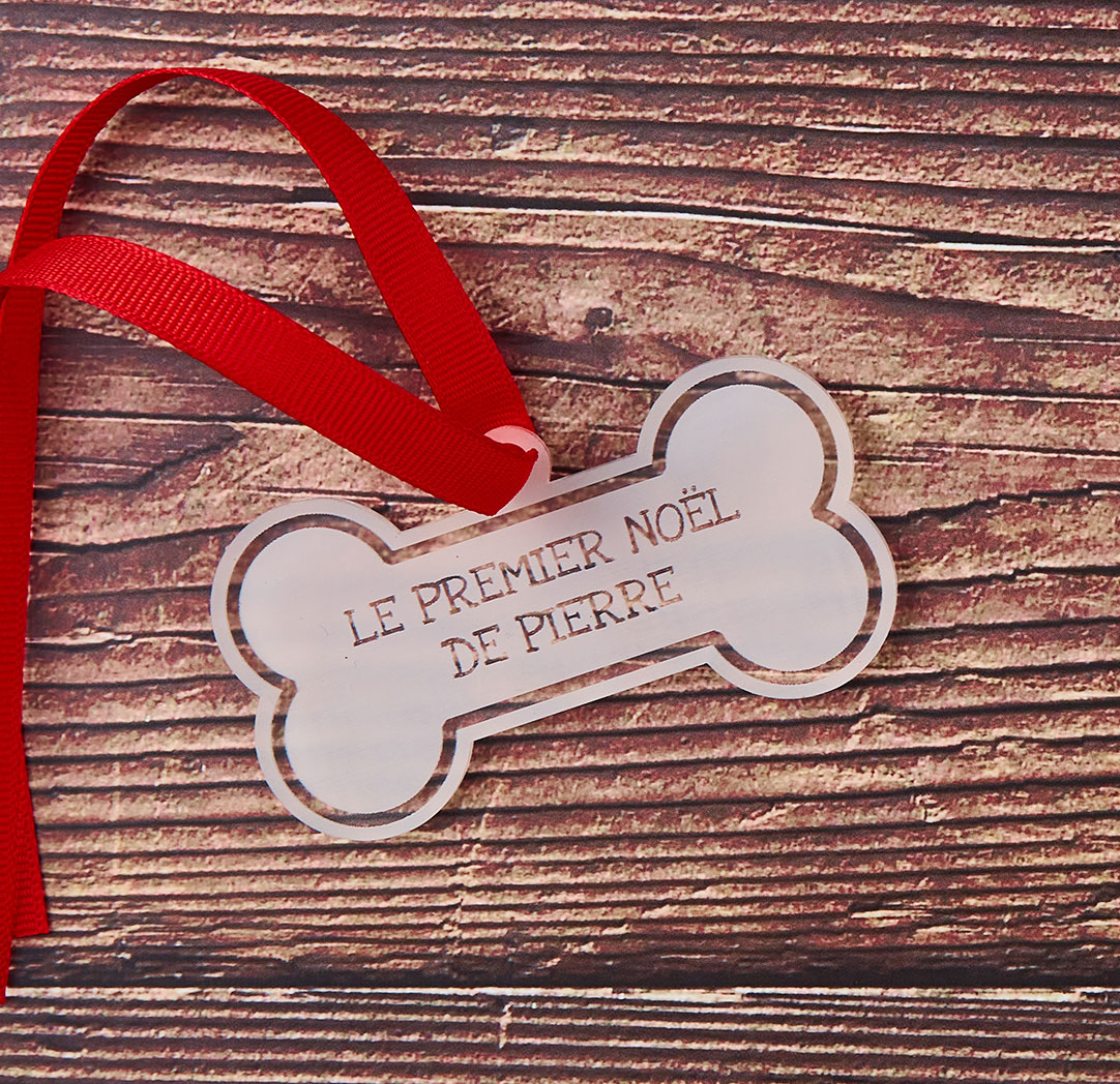 Décoration gravée transparente os 