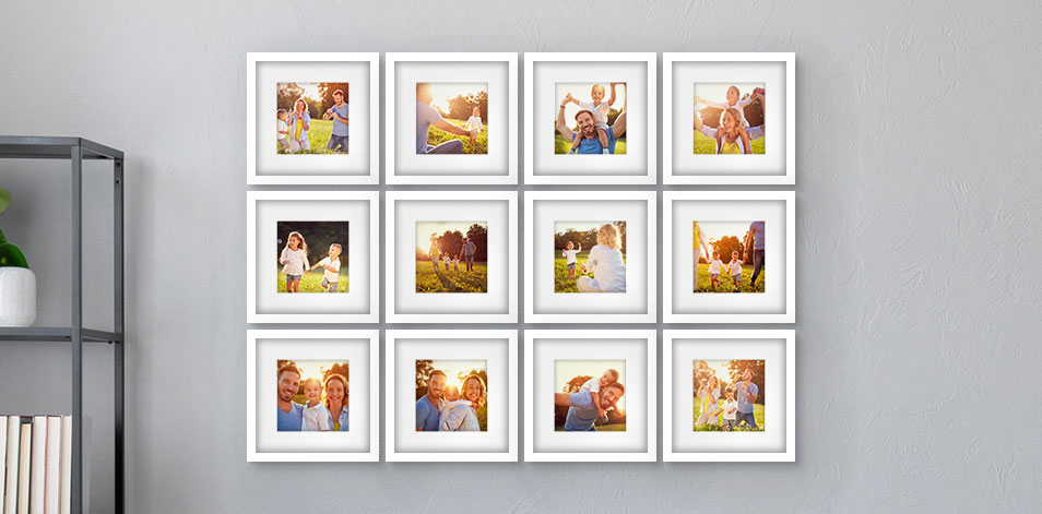 12 x 12 po blanc - Ensemble de 12