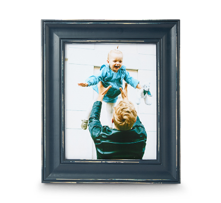8x10 Blue Distressed Frame