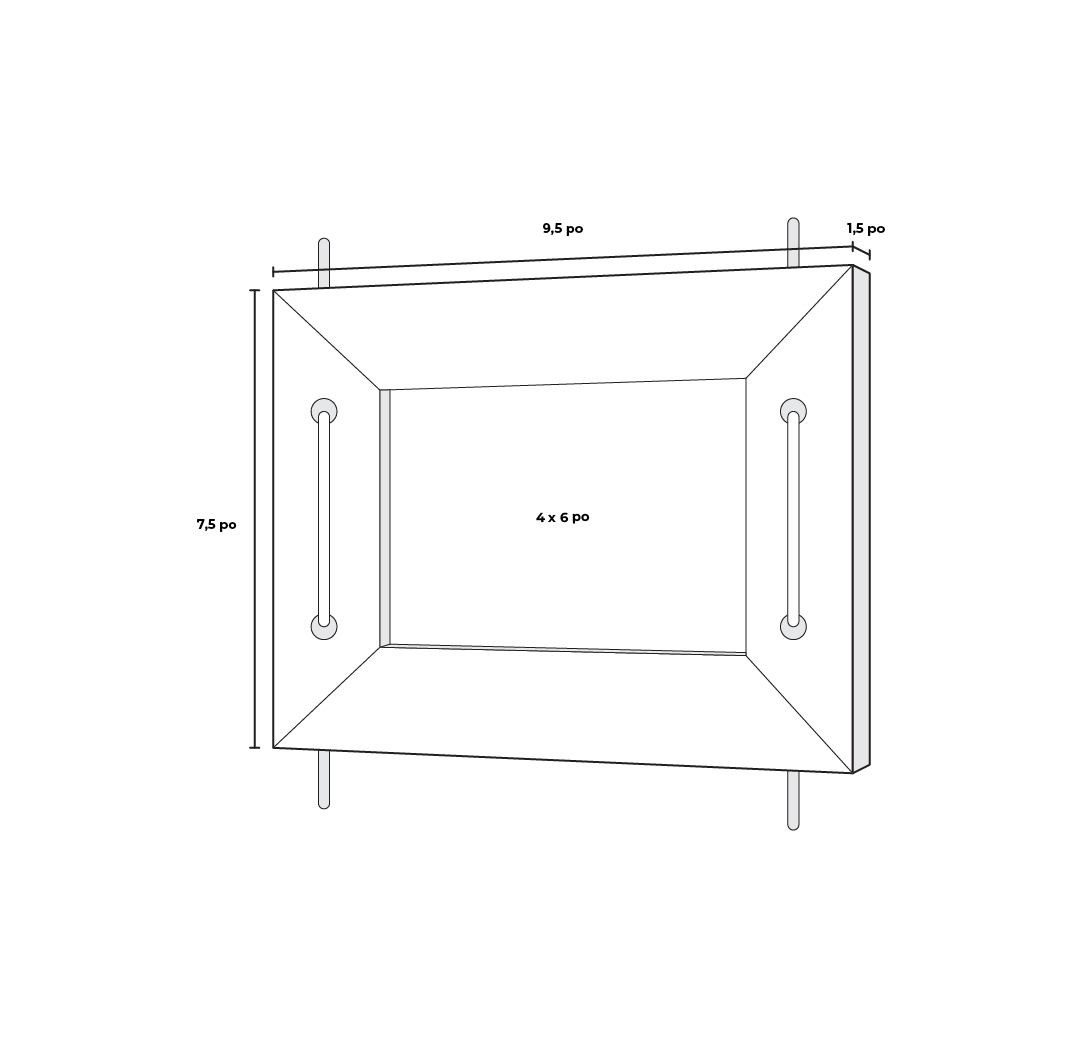 Cadre en bois rustique 4 x 6 po (3)