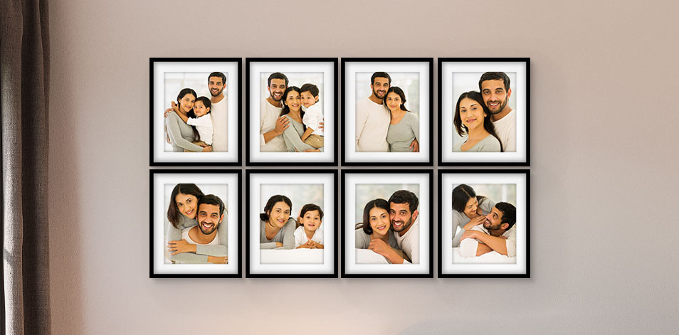 16x20 Black - Set of 8