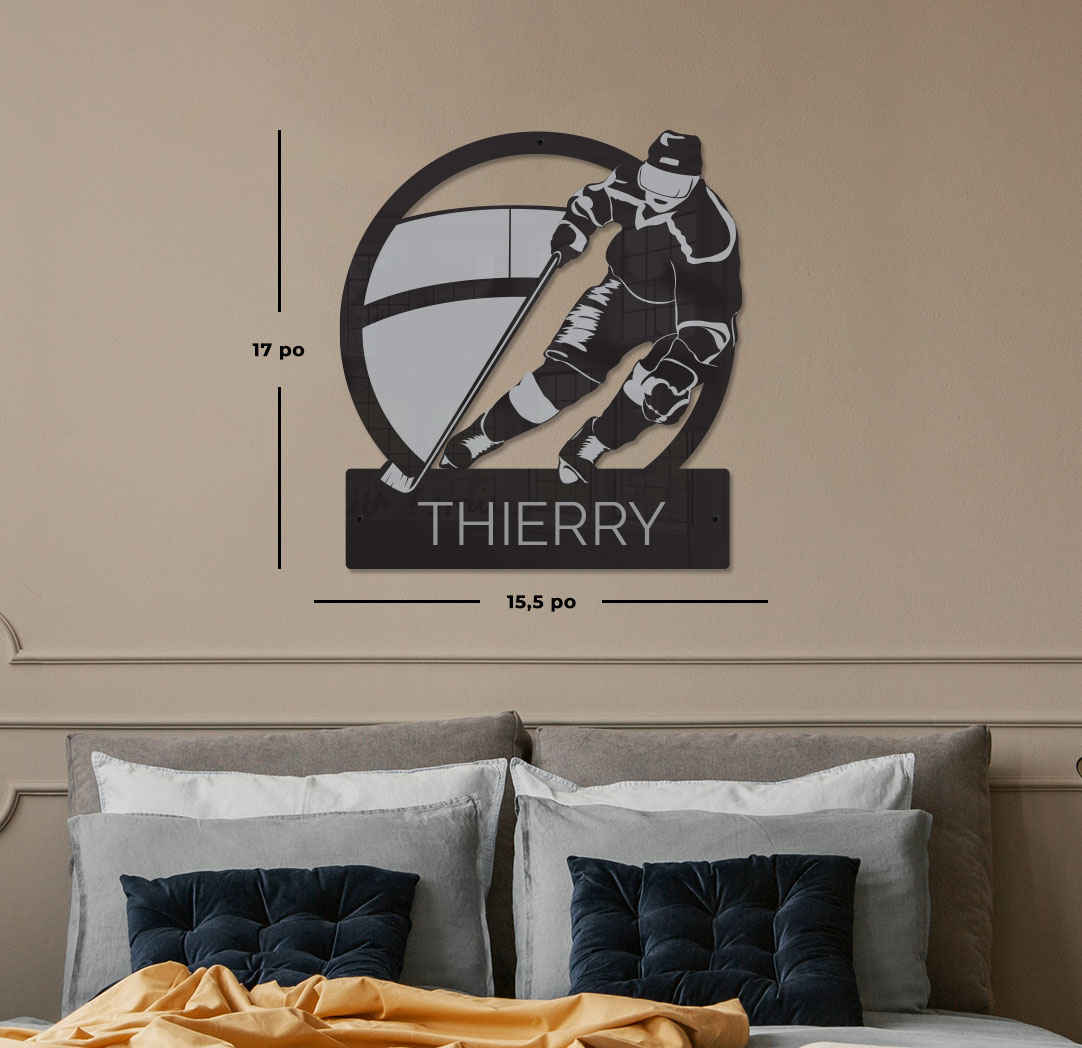 Panneau joueur de hockey