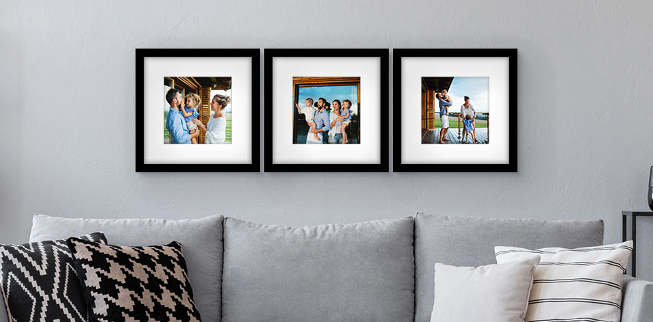 12 x 12 po noir - Ensemble de 3