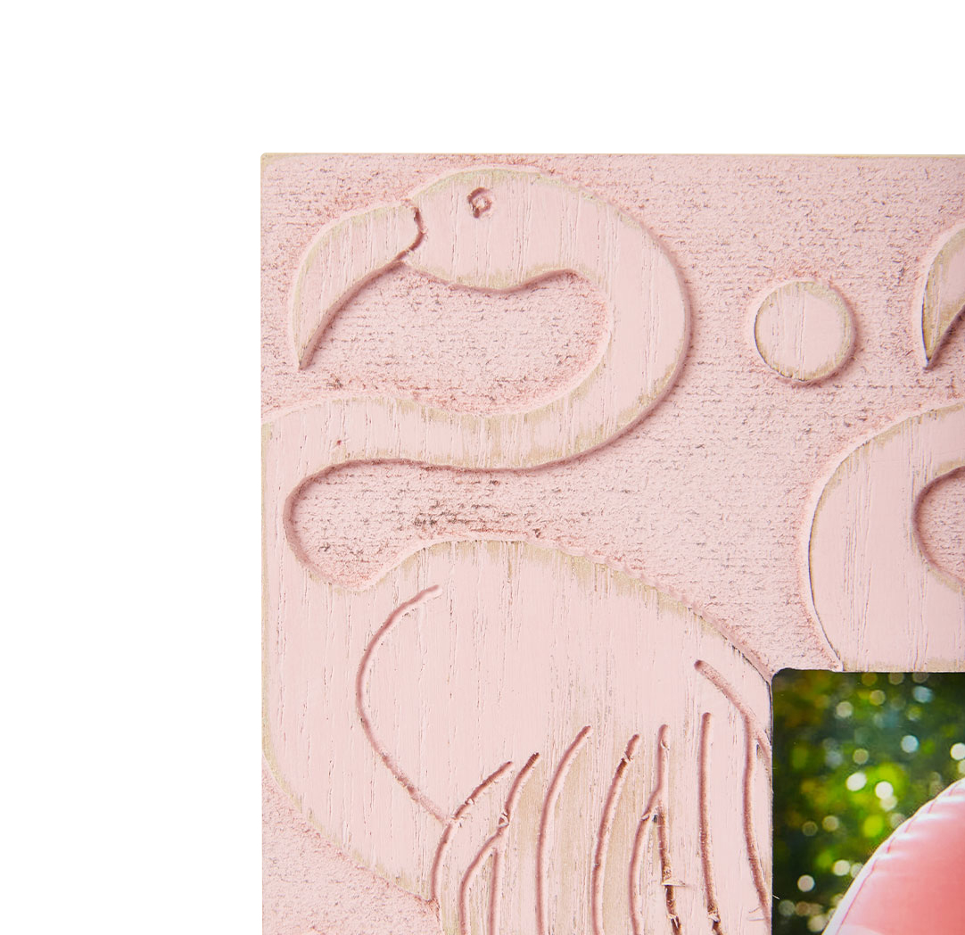 Cadre avec flamands sculptés 6 x 8 po