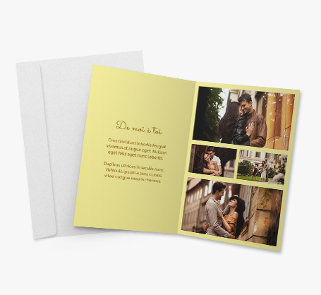 Cartes pliées de 5 x 7 po