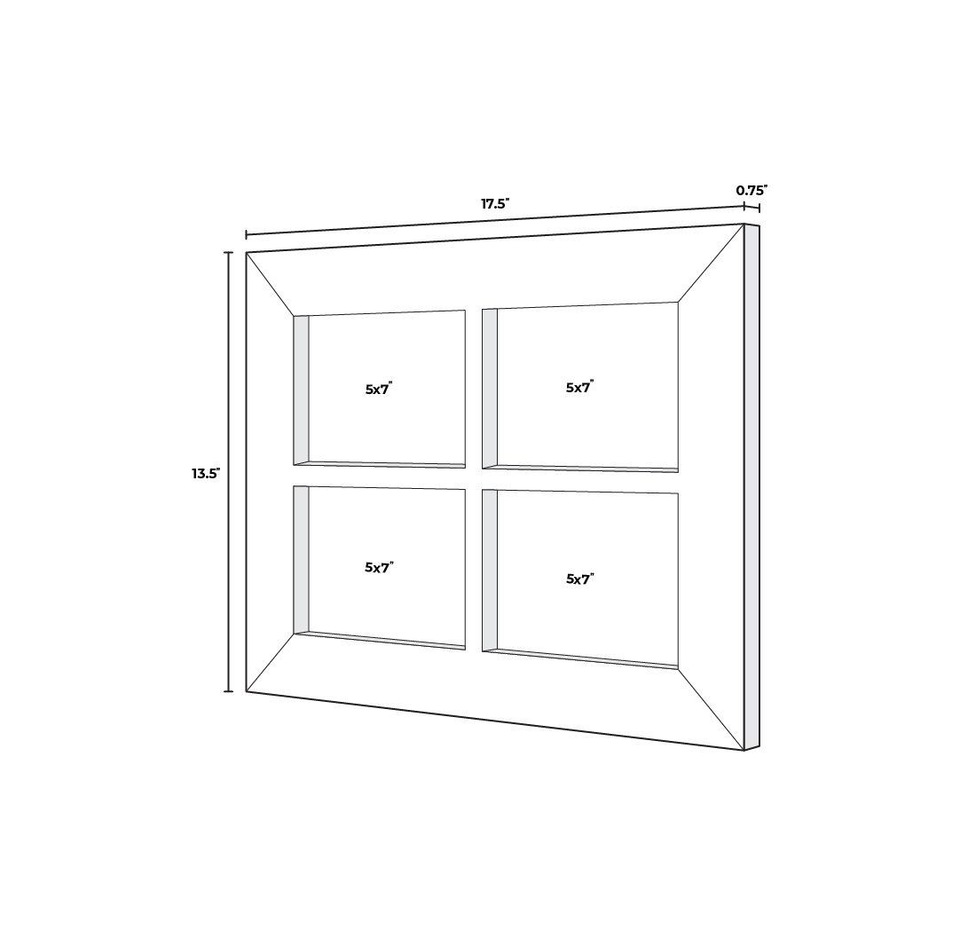 5x7 White Rustic Frame (4)