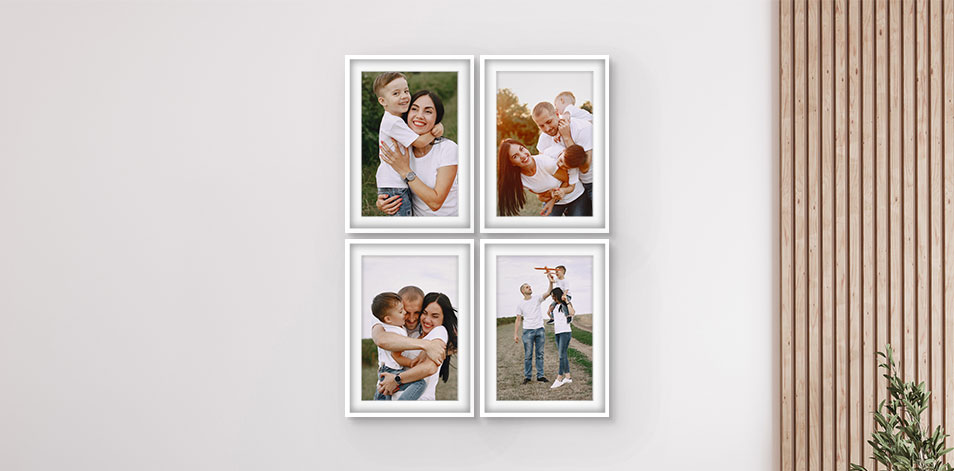 20 x 30 po blanc - Ensemble de 4